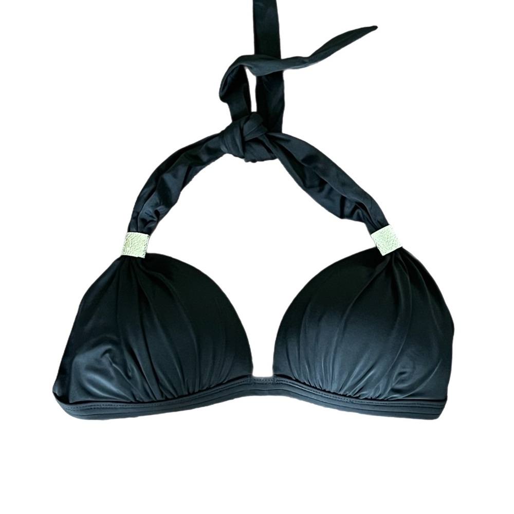 NWOT Venus Black Bikini Tie Top